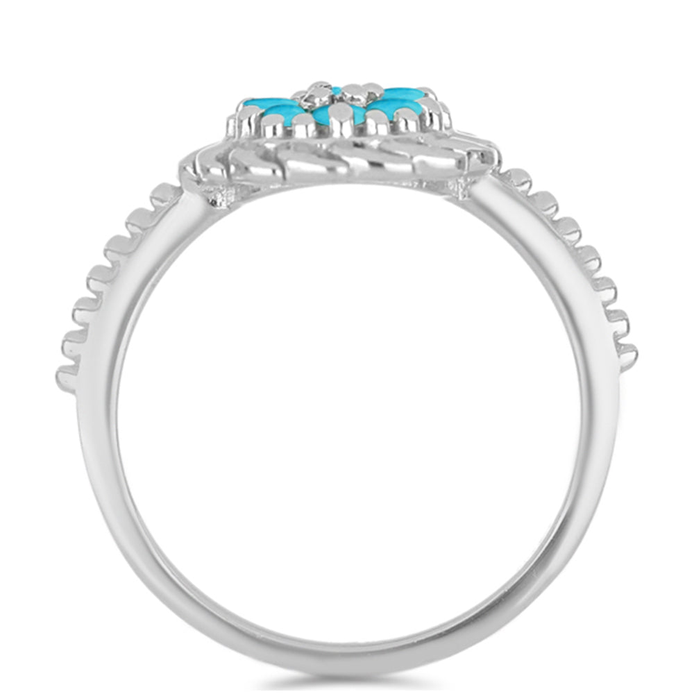 Anillo de Plata con Turquesa Bella Durmiente