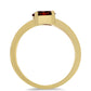 Anillo de Plata Bañada en Oro con Granate Barton