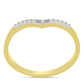 Anillo de Plata Bañada en Oro con Diamante blanco