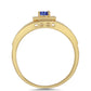 Anillo de Plata Bañada en Oro con Tanzanita