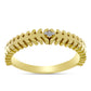 Anillo de Plata Bañada en Oro con Diamante blanco