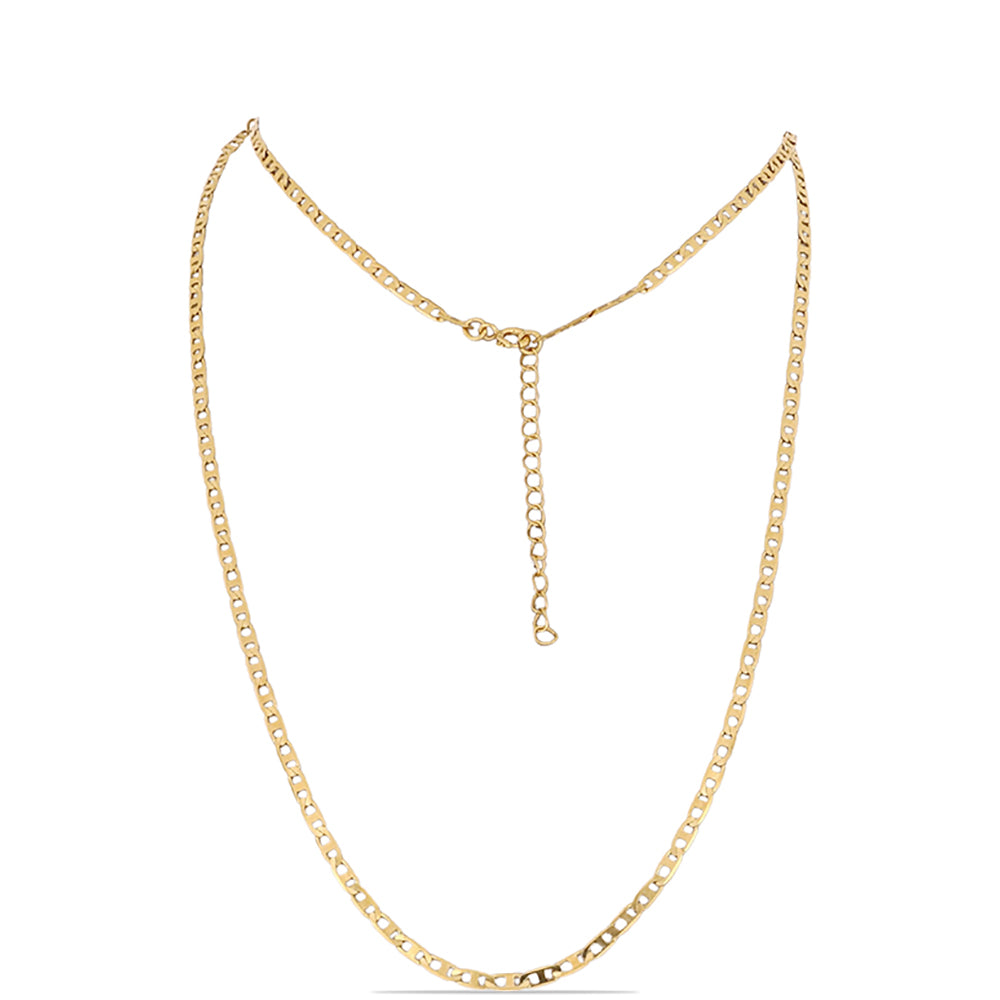 Cadena de Plata Bañada en Oro