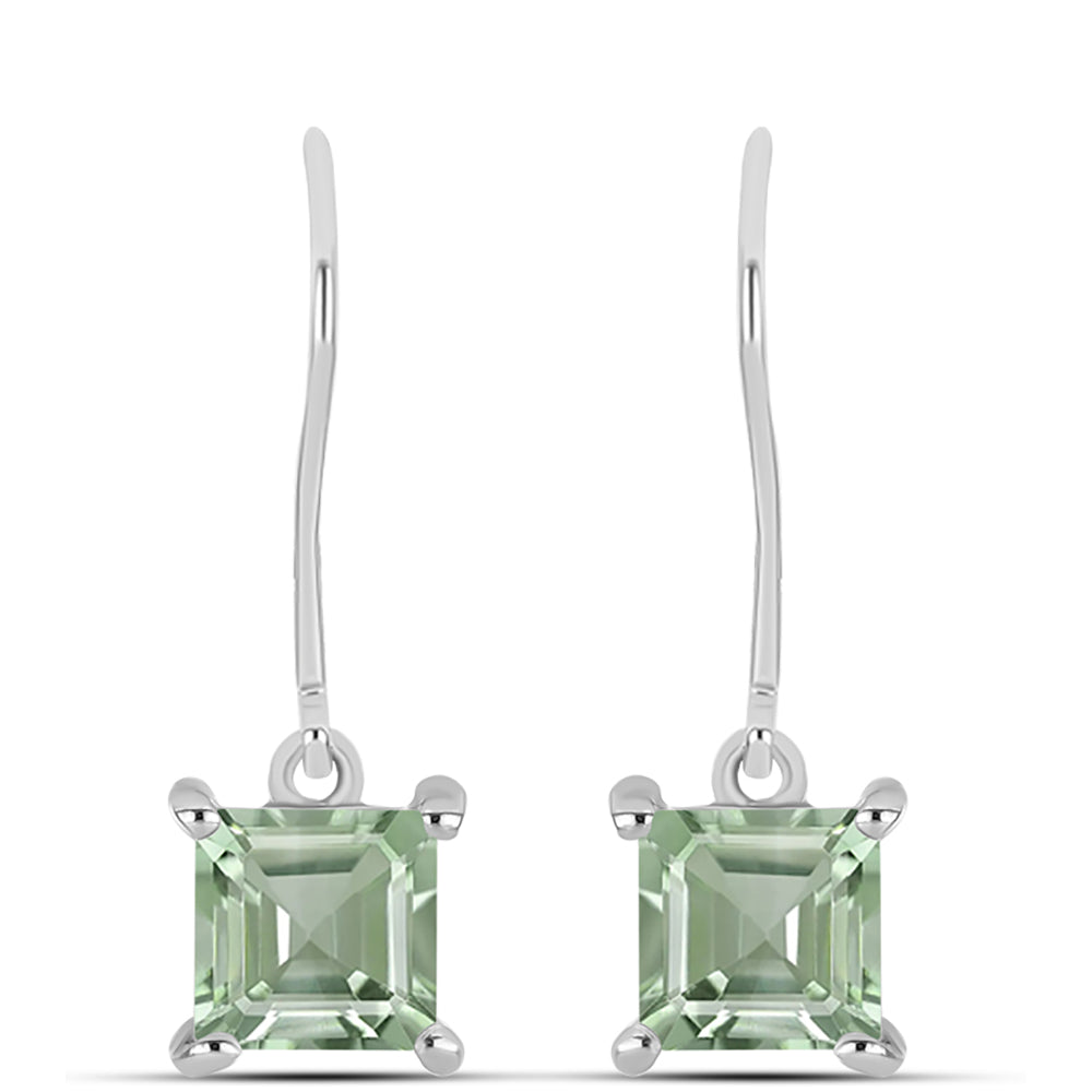 Pendientes de Plata con Amatista Verde 1 