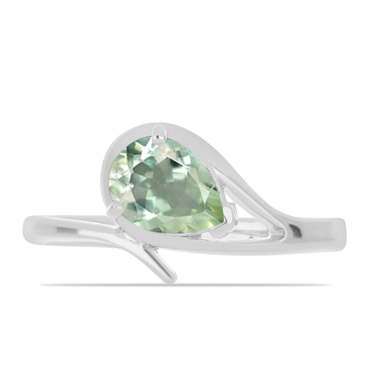 Anillo de Plata con Amatista Verde