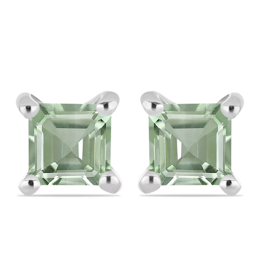 Pendientes de Plata con Amatista Verde