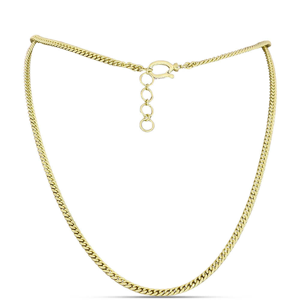 Cadena de Plata Bañada en Oro ( Collar ) 1 