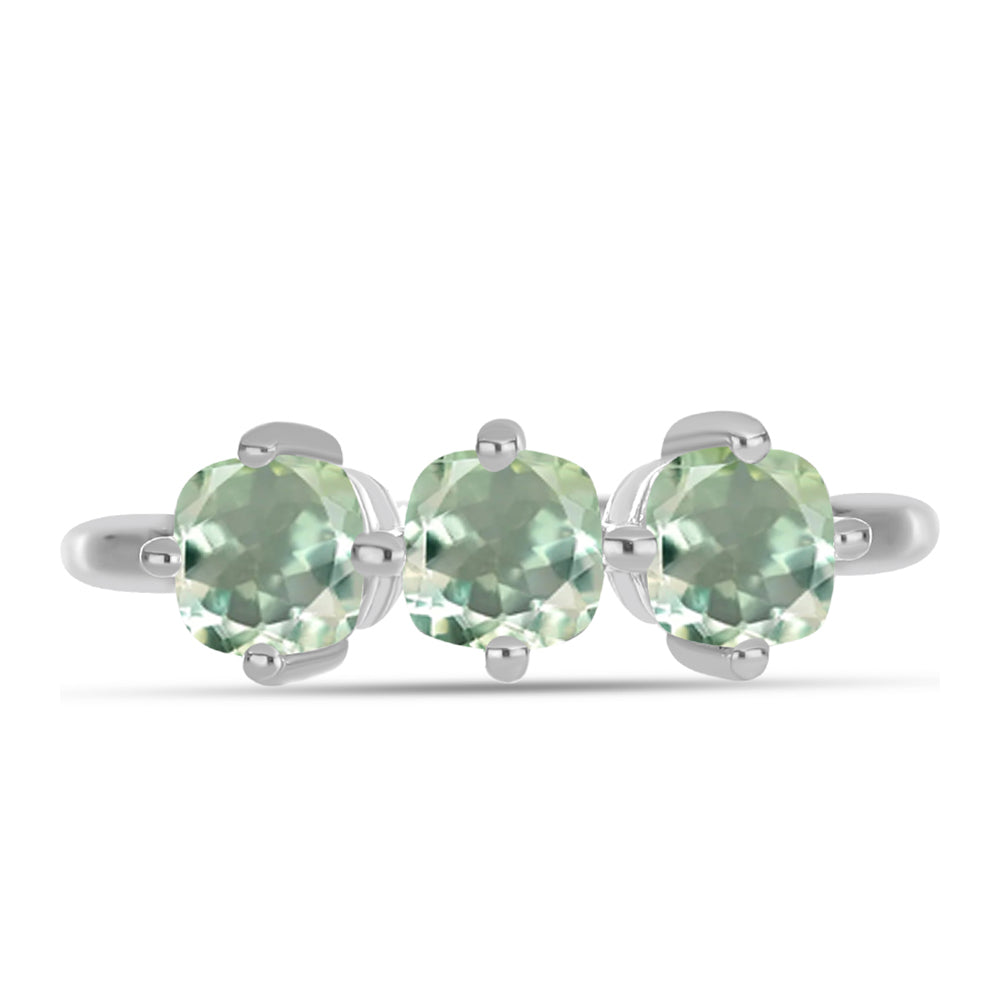 Anillo de Plata con Amatista Verde