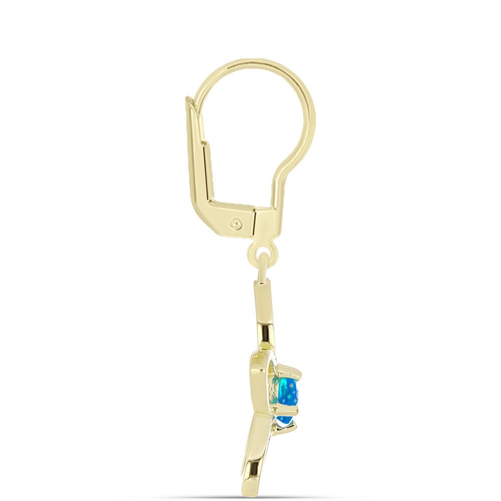 Pendientes de Plata Bañada en Oro con Ópalo Paraíso de Etiopia 2 