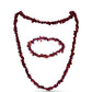 Conjunto Pepita con Granate Rodolita ( Collar +Pulsera )