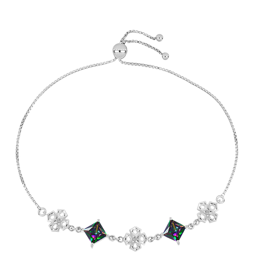 Pulsera de Plata con Cuarzo Místico Verde de Brasil 1 