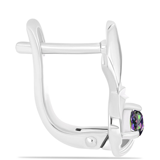 Pendientes de Plata con Cuarzo Místico Verde de Brasil