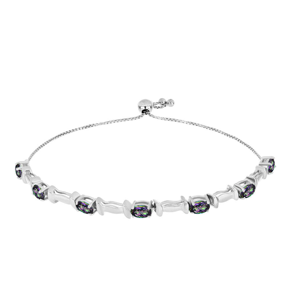 Pulsera de Plata con Cuarzo Místico Verde de Brasil 1 