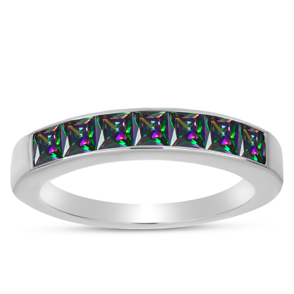 Anillo de Plata con Cuarzo Místico Verde de Brasil 3 