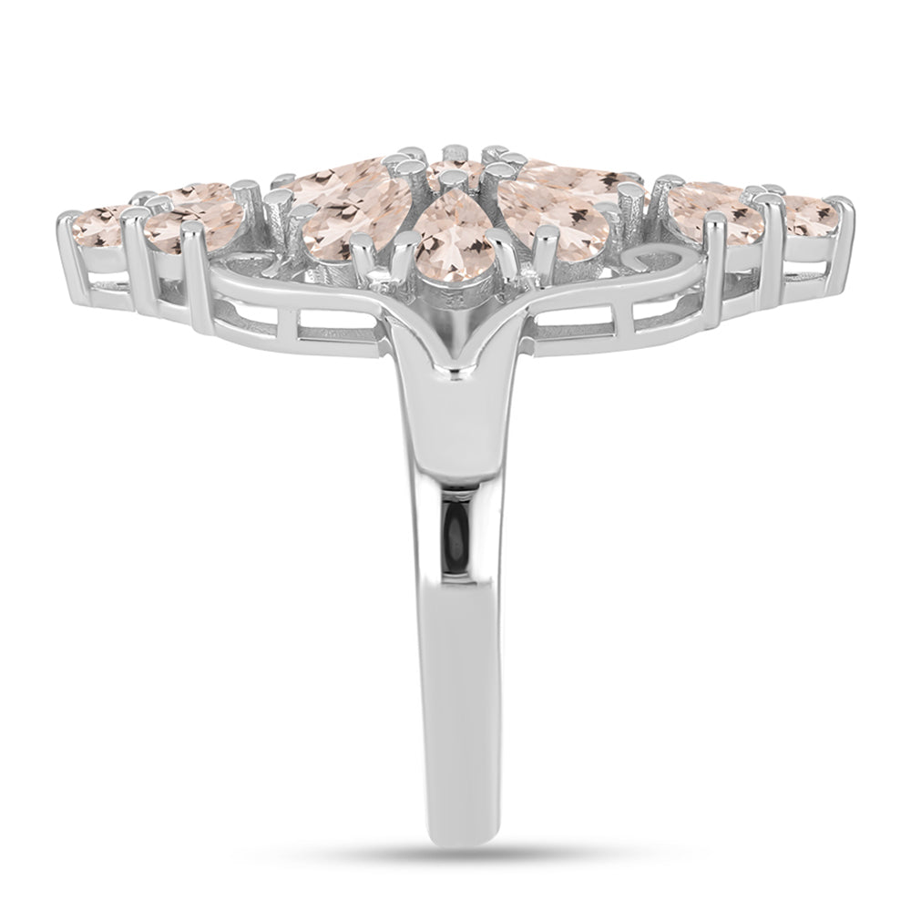 Anillo de Plata con Morganita de Gozareh