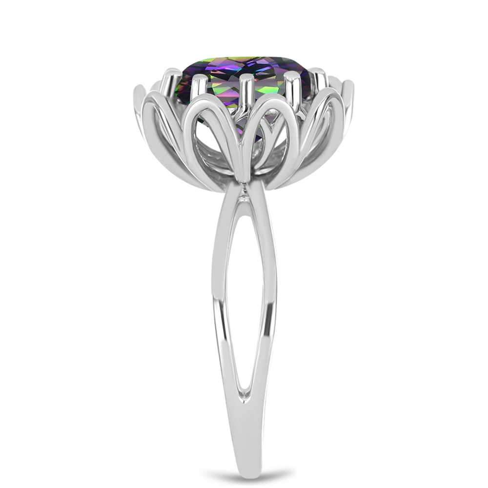 Anillo de Plata con Cuarzo Místico Verde de Brasil 4 