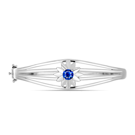 Brazalete de Plata con Zafiro Azul Australiano