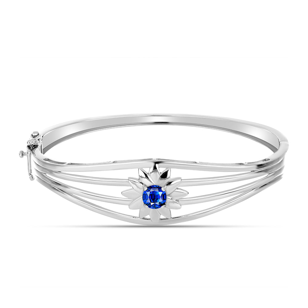 Brazalete de Plata con Zafiro Azul Australiano 2 