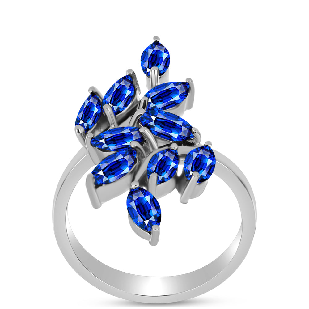 Anillo de Plata con Zafiro Azul Australiano 7 