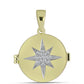 Colgante de Plata Bañada en Oro con Diamante blanco