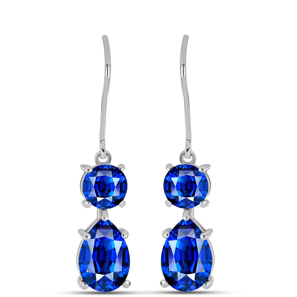 Pendientes de Plata con Zafiro Azul Australiano 3 
