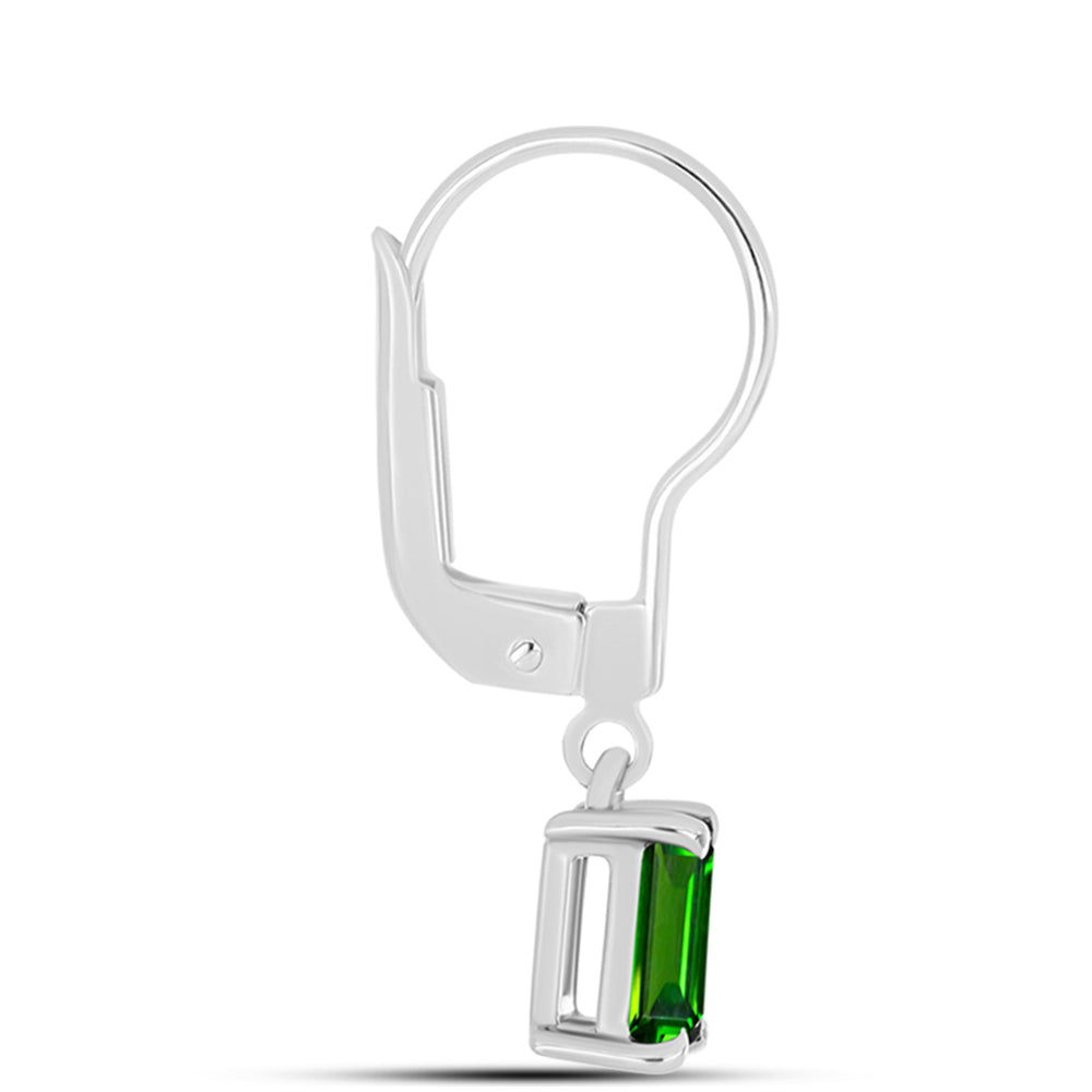 Pendientes de Plata con Diópsido de Cromo 2 