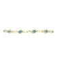 Pulsera de Plata Bañada en Oro con Labradorita y Topacio Blanco