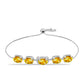 Pulsera de Plata con Citrino de Río del Oro y Topacio Blanco