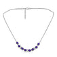 Collar de Plata con Amatista de Marruecos y Topacio Blanco