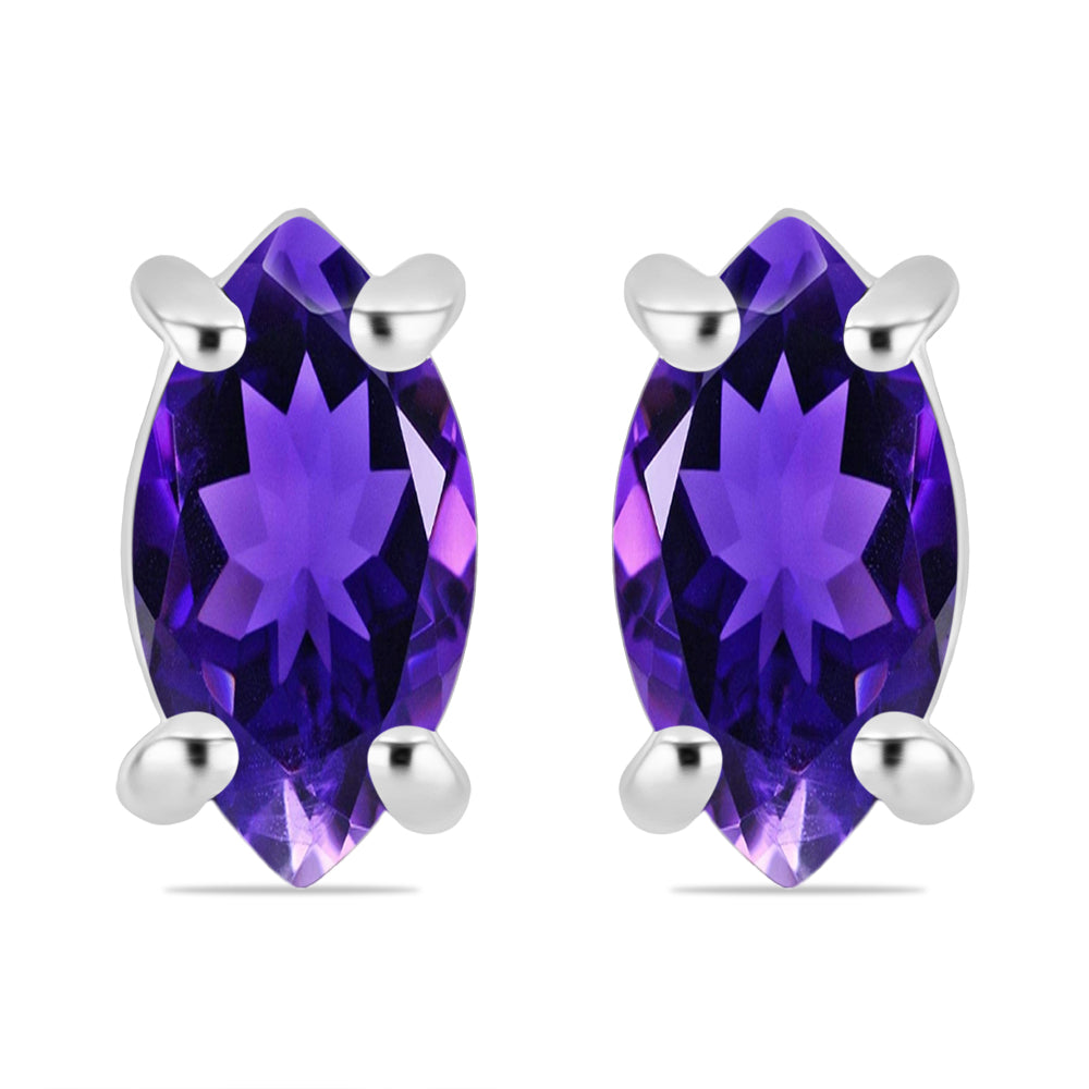Conjunto de Plata con Amatista de Marruecos ( Pendientes +Anillo +Colgante )
