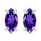 Conjunto de Plata con Amatista de Marruecos ( Pendientes +Anillo +Colgante )
