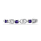 Pulsera de Plata con Amatista de Marruecos y Topacio Blanco