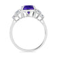 Anillo de Plata con Amatista de Marruecos y Topacio Blanco