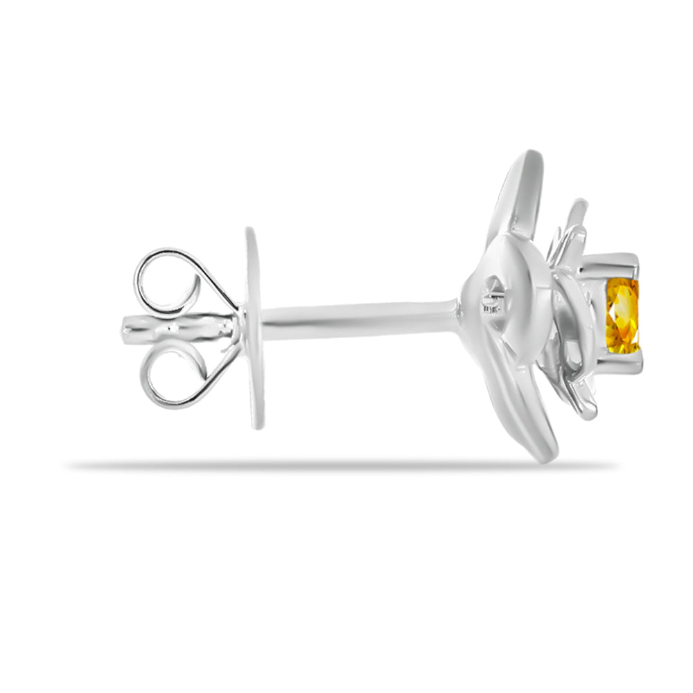 Pendientes de Plata con Citrino de Río del Oro 2 