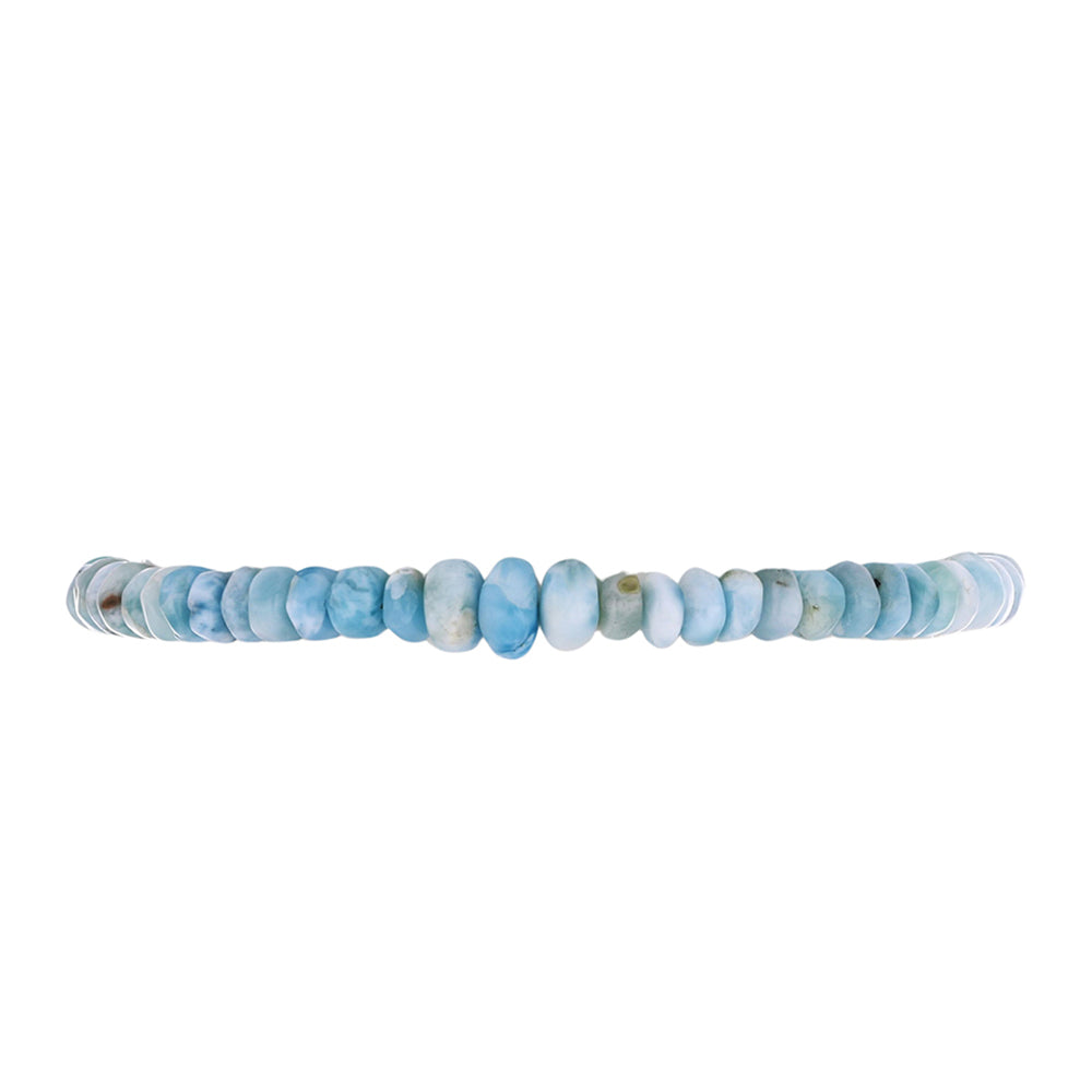 Pulsera de Plata Bañada en Oro con Larimar