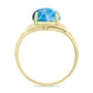 Anillo de Plata Bañada en Oro con Larimar