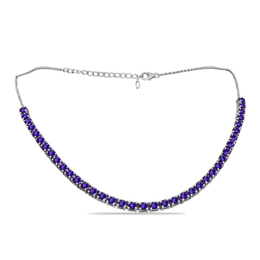 Collar de Plata con Amatista de Marruecos