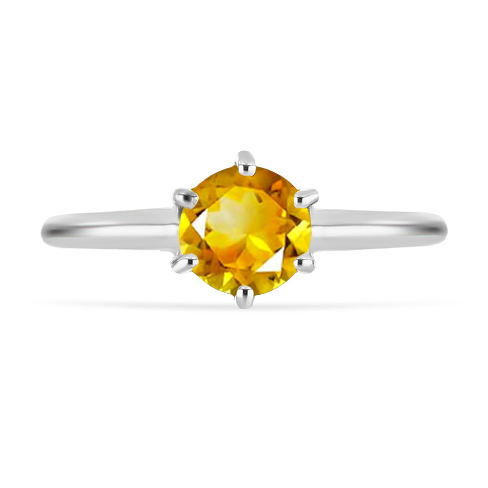 Anillo de Plata con Citrino de Río del Oro 1 