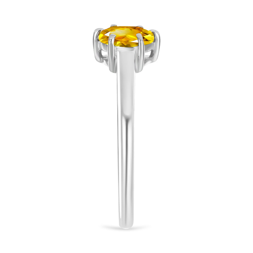 Anillo de Plata con Citrino de Río del Oro 4 