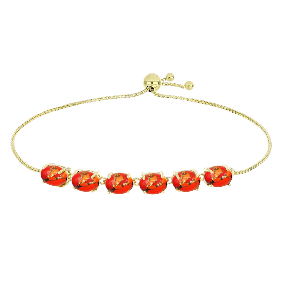 Pulsera de Plata Bañada en Oro con Turquesa de Mohave 1 