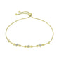 Pulsera de Plata Bañada en Oro con Diamante blanco