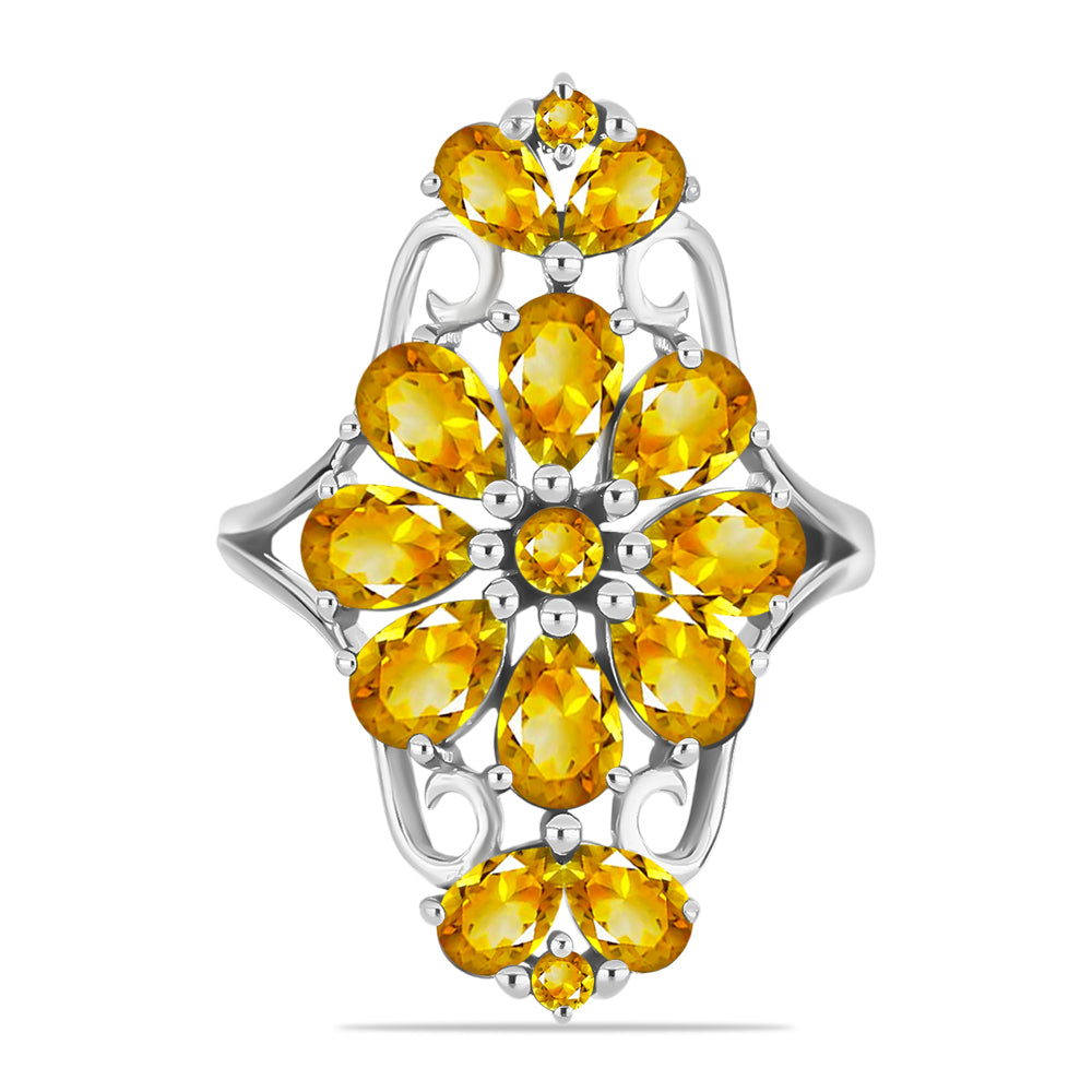 Anillo de Plata con Citrino de Río del Oro 1 