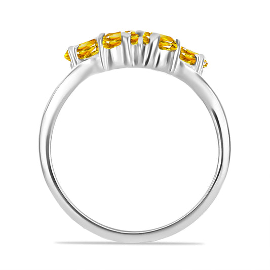 Anillo de Plata con Citrino de Río del Oro