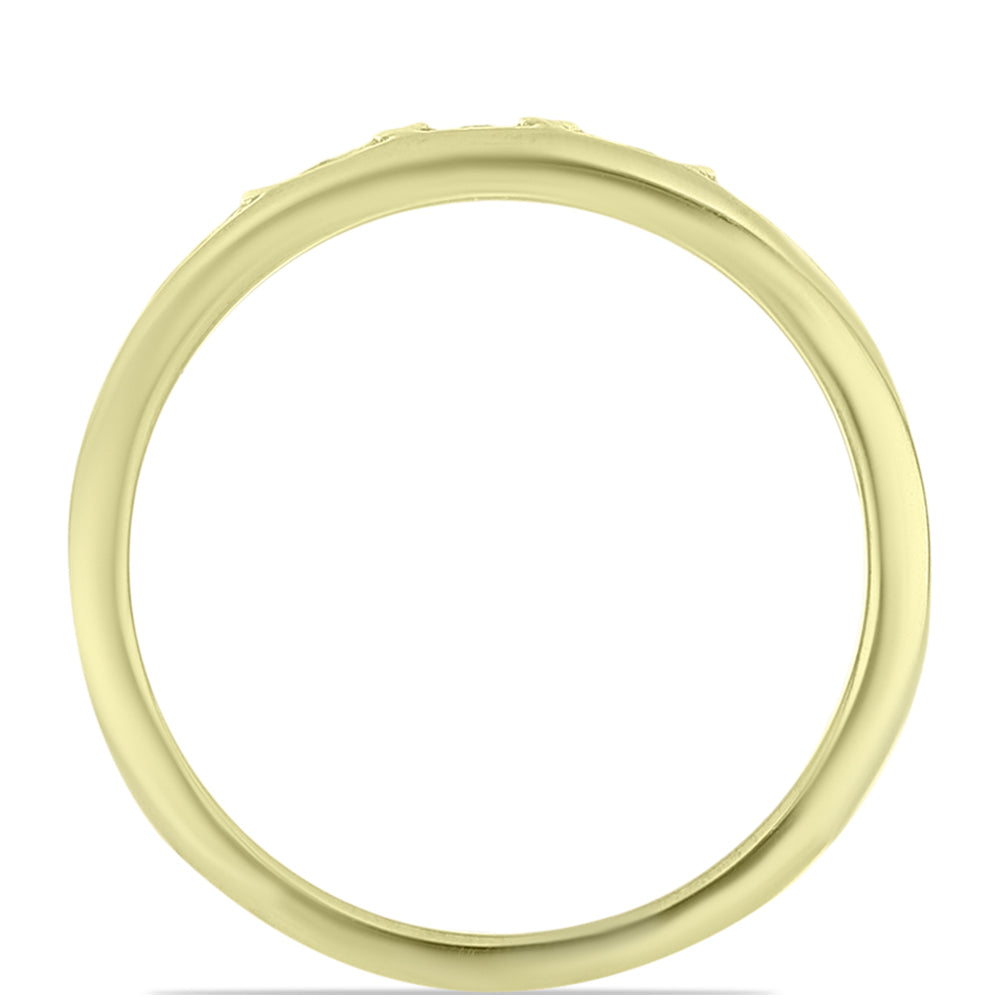 Anillo de Plata Bañada en Oro con Diamante blanco