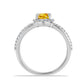 Anillo de Plata con Citrino de Río del Oro y Topacio Blanco