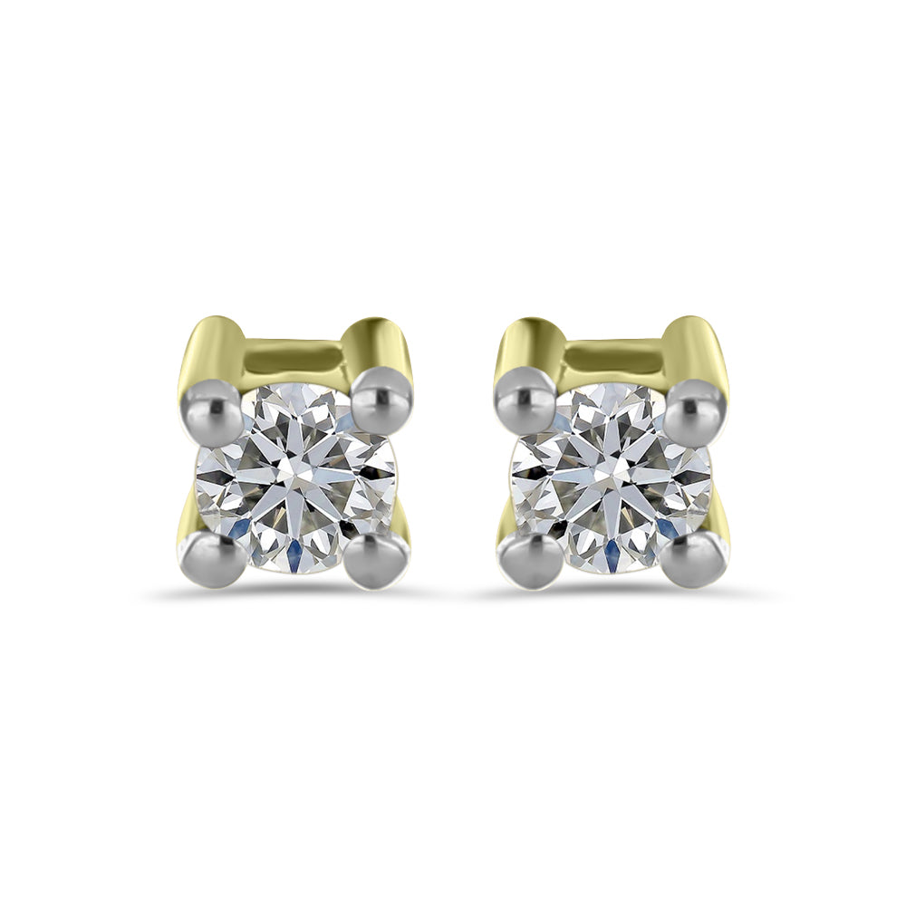 Conjunto de Plata Bañada en Oro con Diamante blanco y Rubí de Madagascar ( Pendientes ) 6 