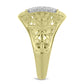 Anillo de Plata Bañada en Oro con Diamante blanco