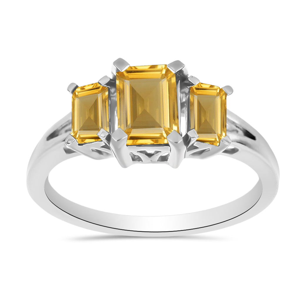 Anillo de Plata con Citrino de Río del Oro 3 