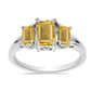 Anillo de Plata con Citrino de Río del Oro
