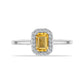 Anillo de Plata con Citrino de Río del Oro y Topacio Blanco