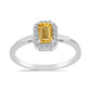 Anillo de Plata con Citrino de Río del Oro y Topacio Blanco